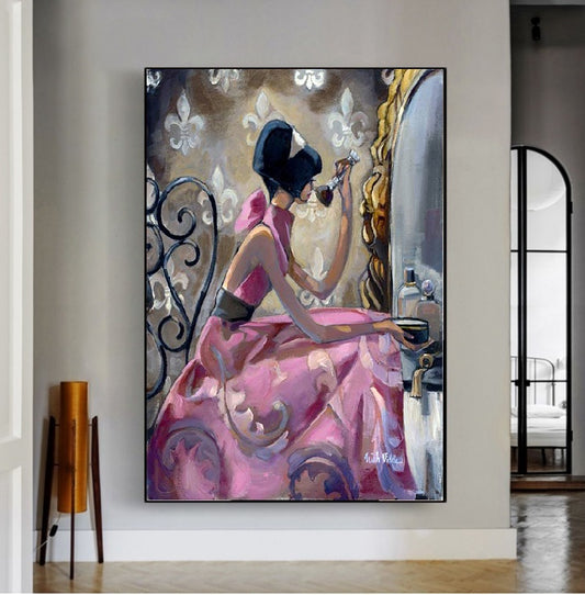 Handcrafted Modern Figure Painting Fine Wall Art For Homedecor MDP1072G