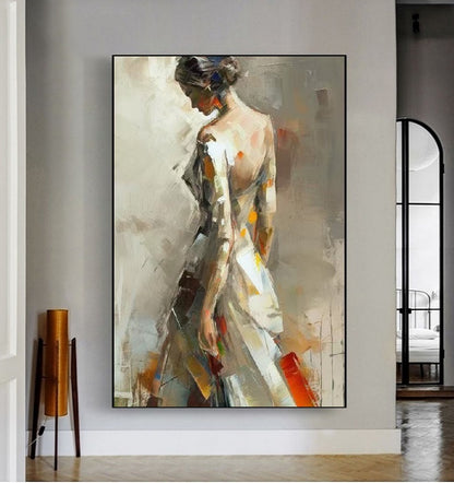 Modern Handcrafted Figure Painting Fine Wall Art For Home Decor MDP1074