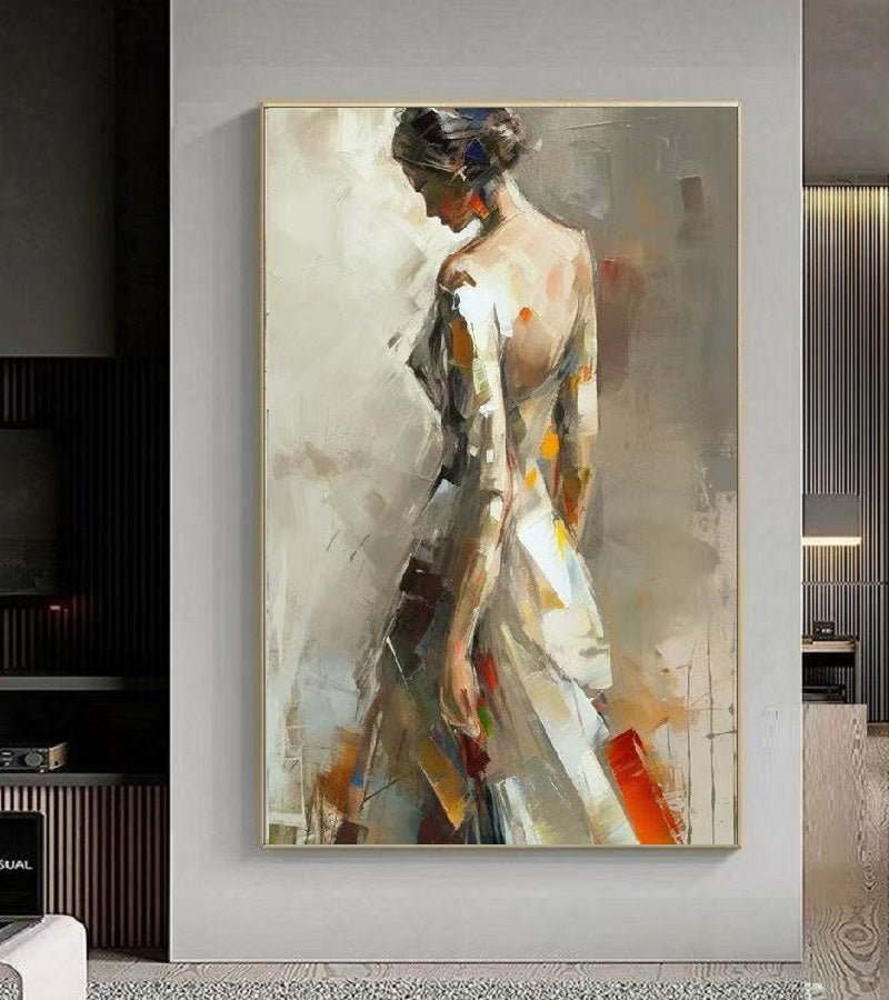 Modern Handcrafted Figure Painting Fine Wall Art For Home Decor MDP1074
