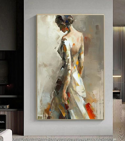 Modern Handcrafted Figure Painting Fine Wall Art For Home Decor MDP1074