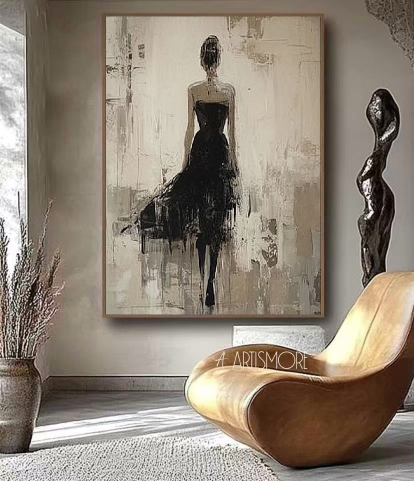 Modern Handcrafted Figure Painting Fine Wall Art For Home Decor MDP1075