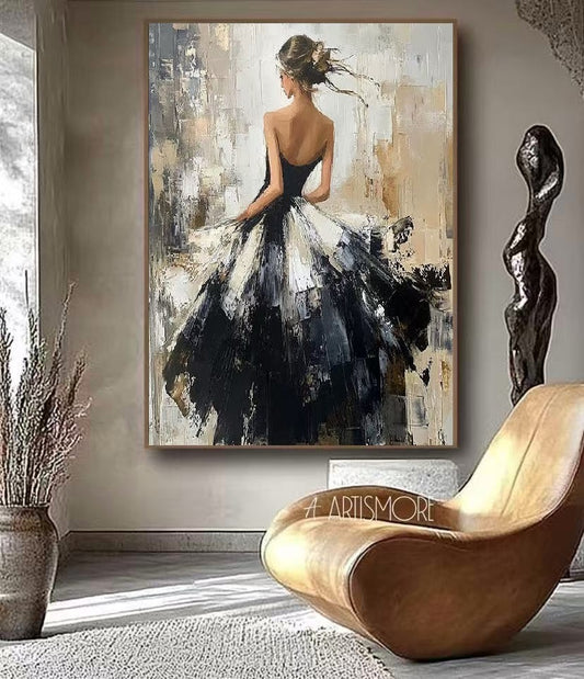 Modern Handcrafted Figure Painting Fine Wall Art For Home Decor MDP1076