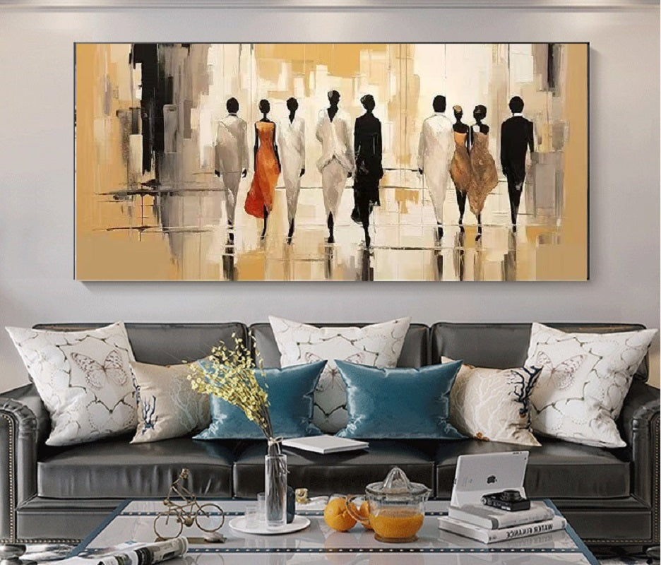 Modern Handcrafted Figure Painting Fine Wall Art For Home Decor MDP1078
