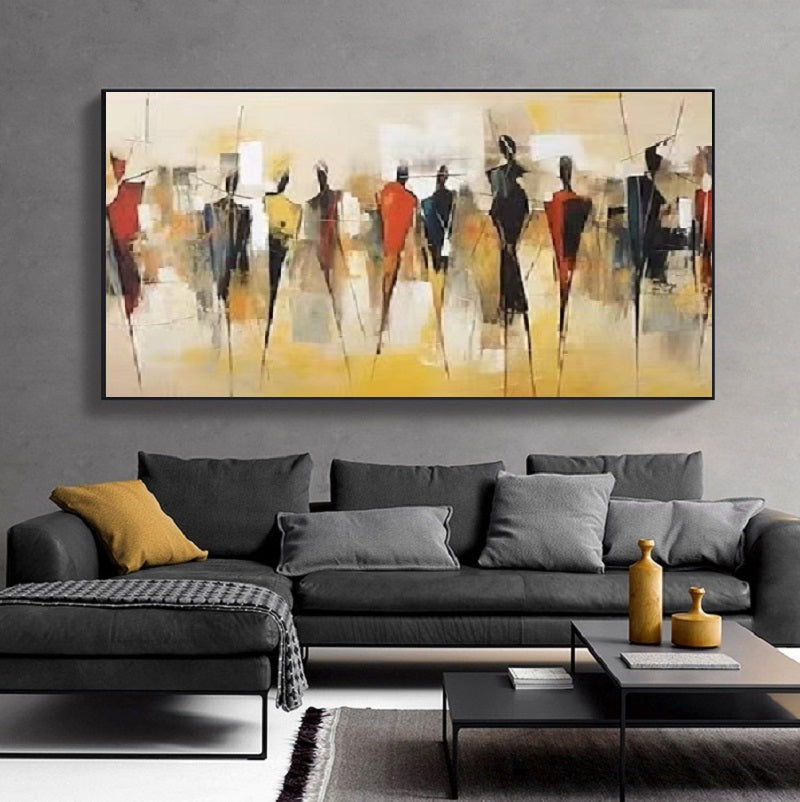 Modern Handcrafted Figure Painting Fine Wall Art For Home Decor MDP1079