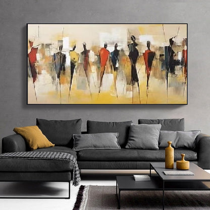 Modern Handcrafted Figure Painting Fine Wall Art For Home Decor MDP1079