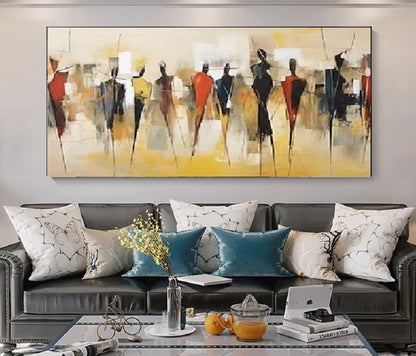Modern Handcrafted Figure Painting Fine Wall Art For Home Decor MDP1079