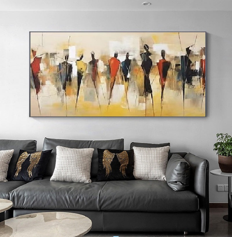 Modern Handcrafted Figure Painting Fine Wall Art For Home Decor MDP1079