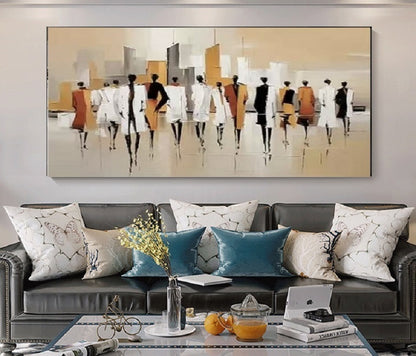 Modern Handcrafted Figure Painting Fine Wall Art For Home Decor MDP1080