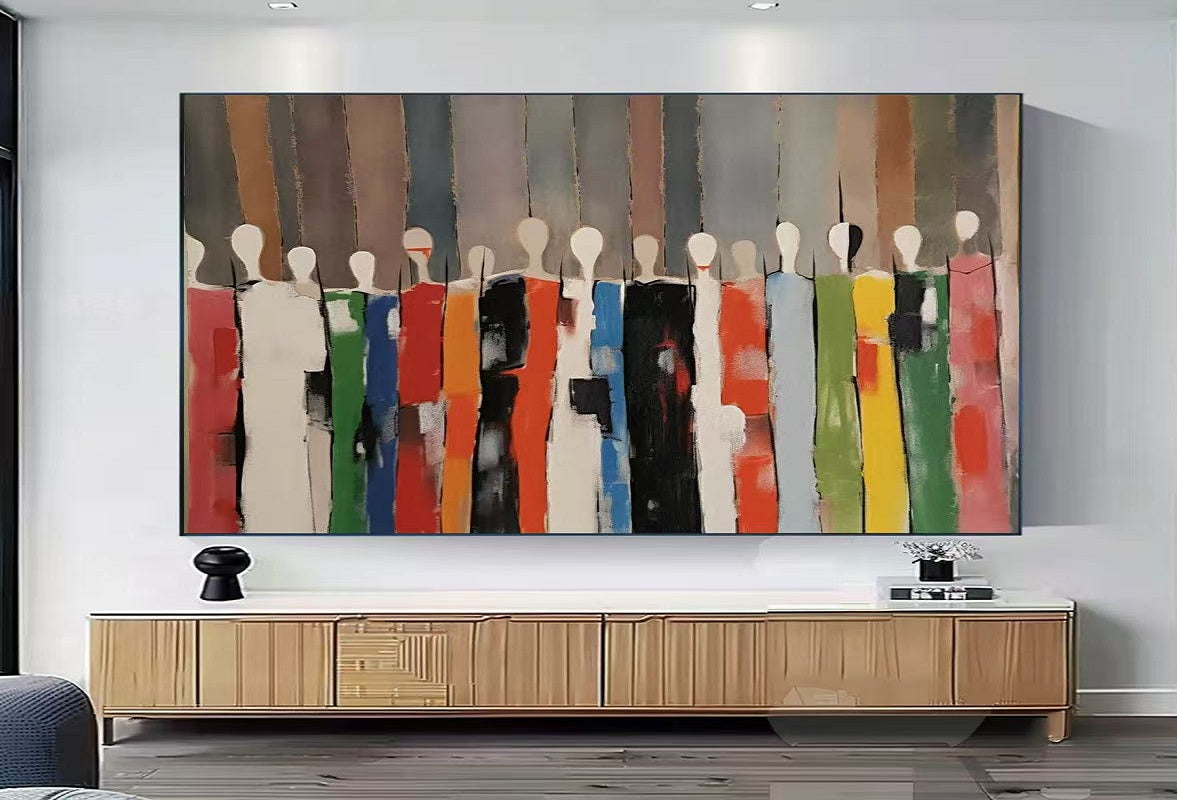Modern Handcrafted Figure Painting Fine Wall Art For Home Decor MDP1081