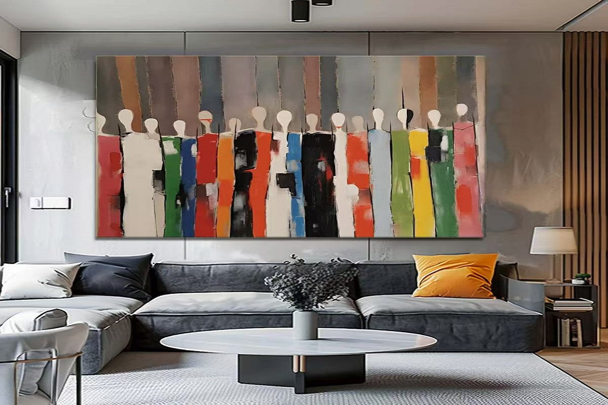 Modern Handcrafted Figure Painting Fine Wall Art For Home Decor MDP1081