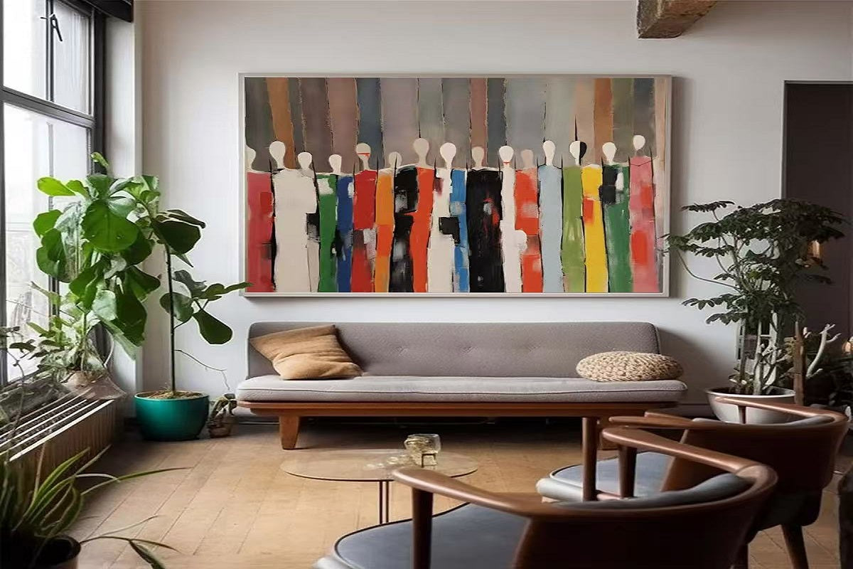 Modern Handcrafted Figure Painting Fine Wall Art For Home Decor MDP1081