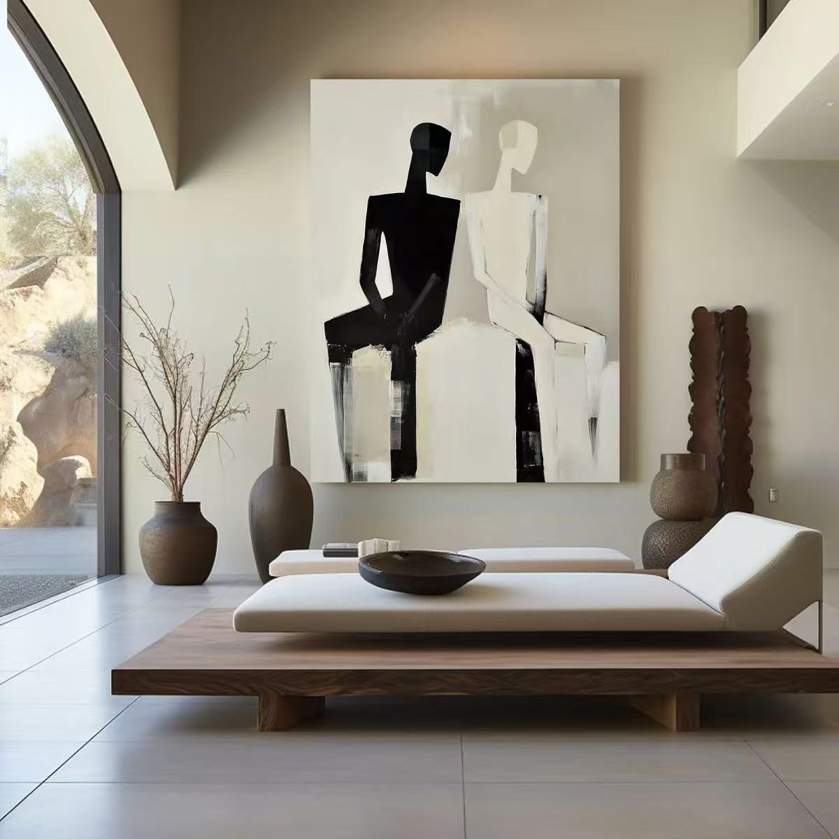 Modern Handcrafted Figure Painting Fine Wall Art For Home Decor MDP1082A