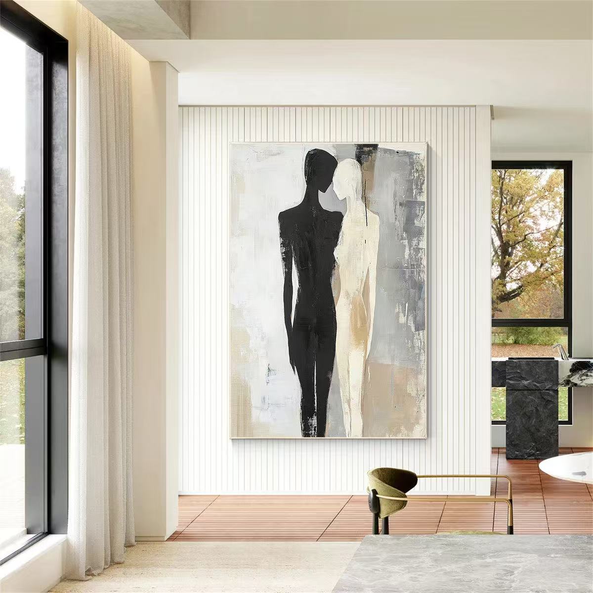 Modern Handcrafted Figure Painting Fine Wall Art For Home Decor MDP1082B