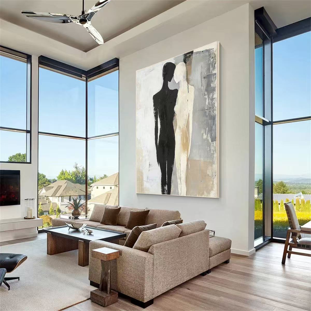 Modern Handcrafted Figure Painting Fine Wall Art For Home Decor MDP1082B