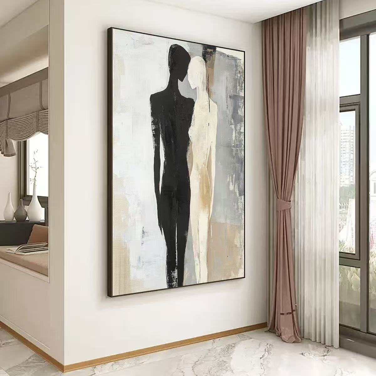 Modern Handcrafted Figure Painting Fine Wall Art For Home Decor MDP1082B
