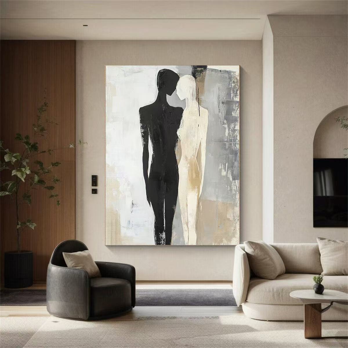 Modern Handcrafted Figure Painting Fine Wall Art For Home Decor MDP1082B