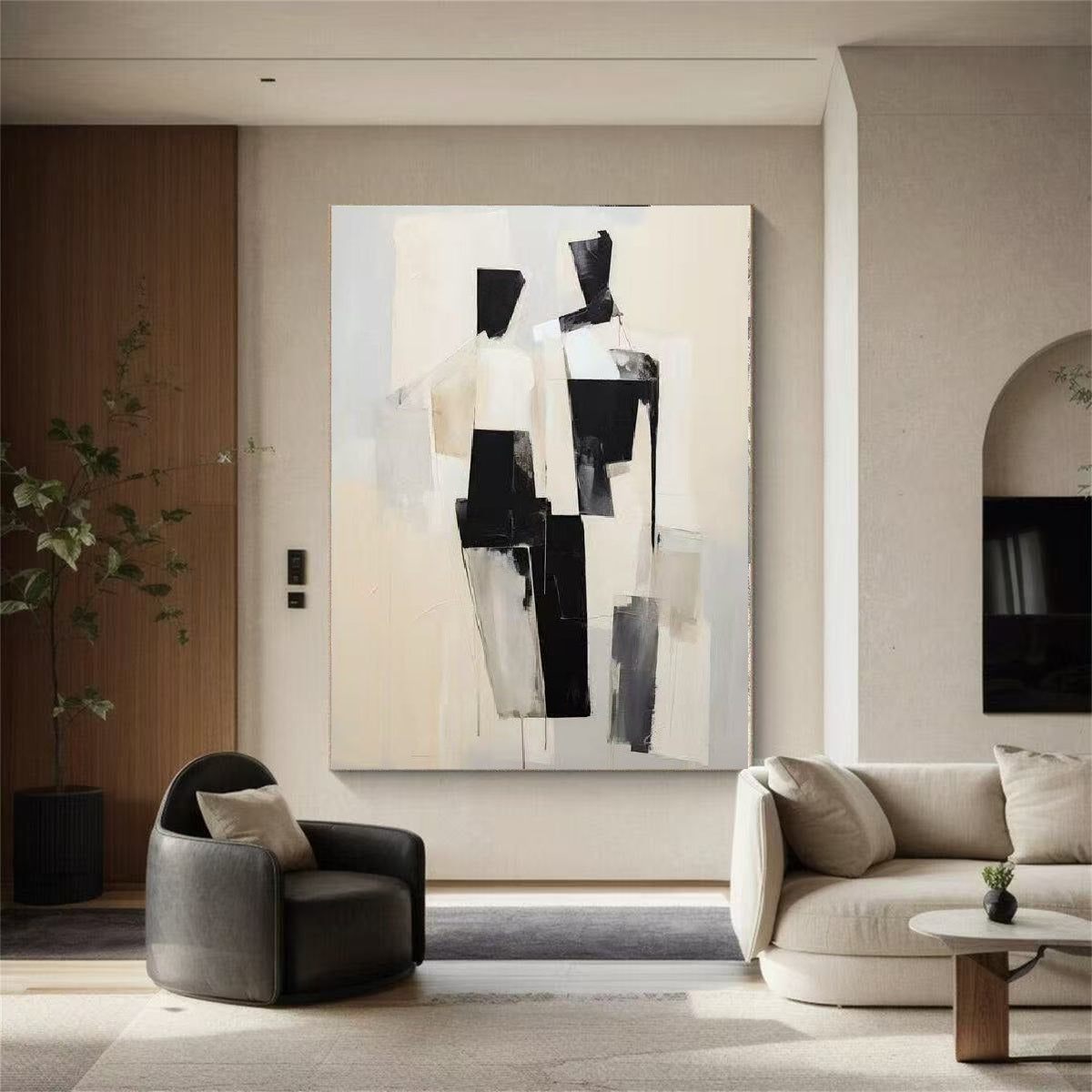 Modern Handcrafted Figure Painting Fine Wall Art For Home Decor MDP1082C