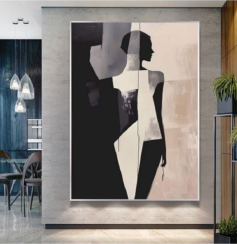 Modern Handcrafted Figure Painting Fine Wall Art For Home Decor MDP1082E