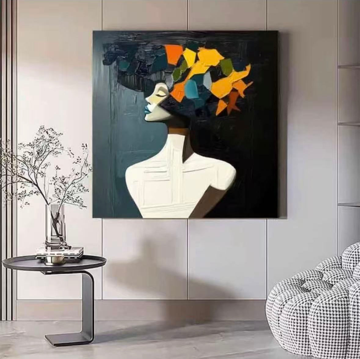 Modern Handcrafted Figure Painting Fine Wall Art For Home Decor MDP1084