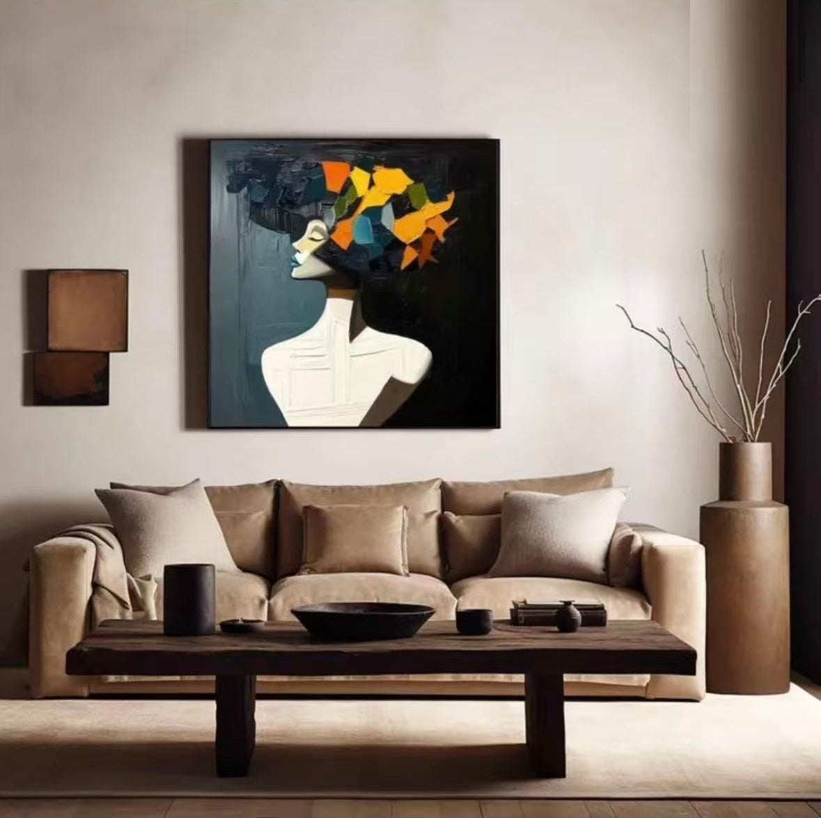 Modern Handcrafted Figure Painting Fine Wall Art For Home Decor MDP1084