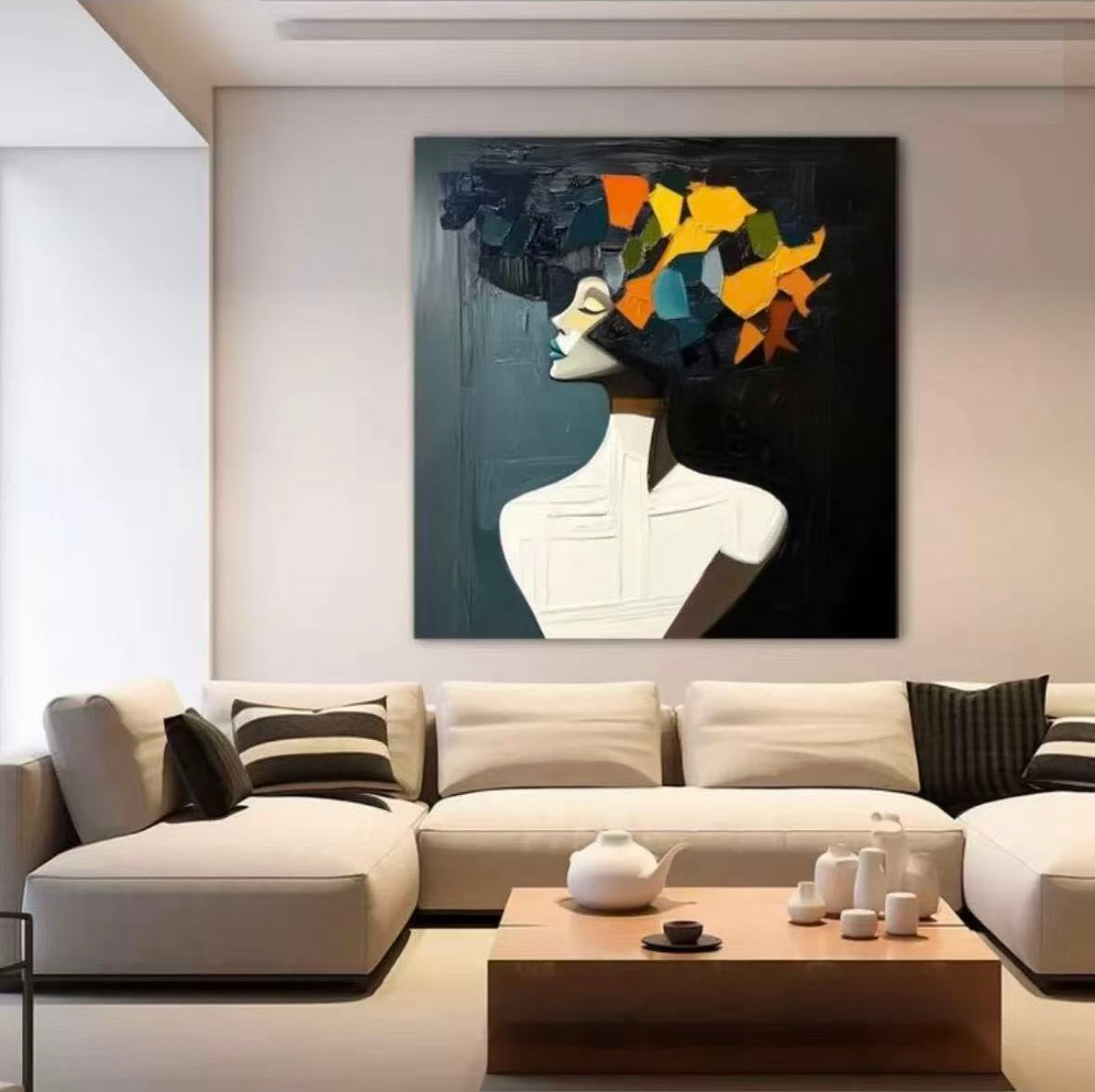 Modern Handcrafted Figure Painting Fine Wall Art For Home Decor MDP1084