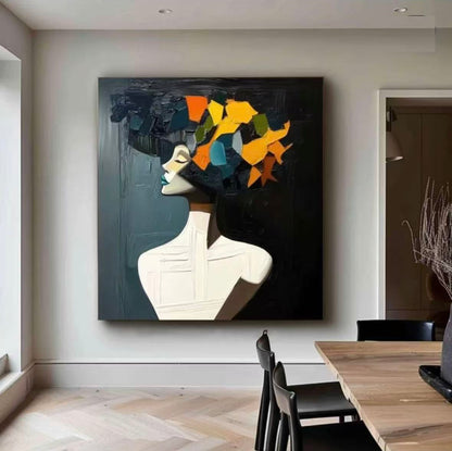 Modern Handcrafted Figure Painting Fine Wall Art For Home Decor MDP1084
