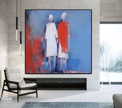 Modern Handcrafted Figure Painting Fine Wall Art For Home Decor MDP1085A