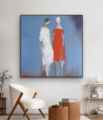 Modern Handcrafted Figure Painting Fine Wall Art For Home Decor MDP1085B