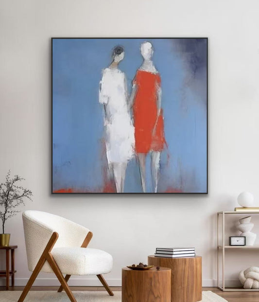 Modern Handcrafted Figure Painting Fine Wall Art For Home Decor MDP1085B
