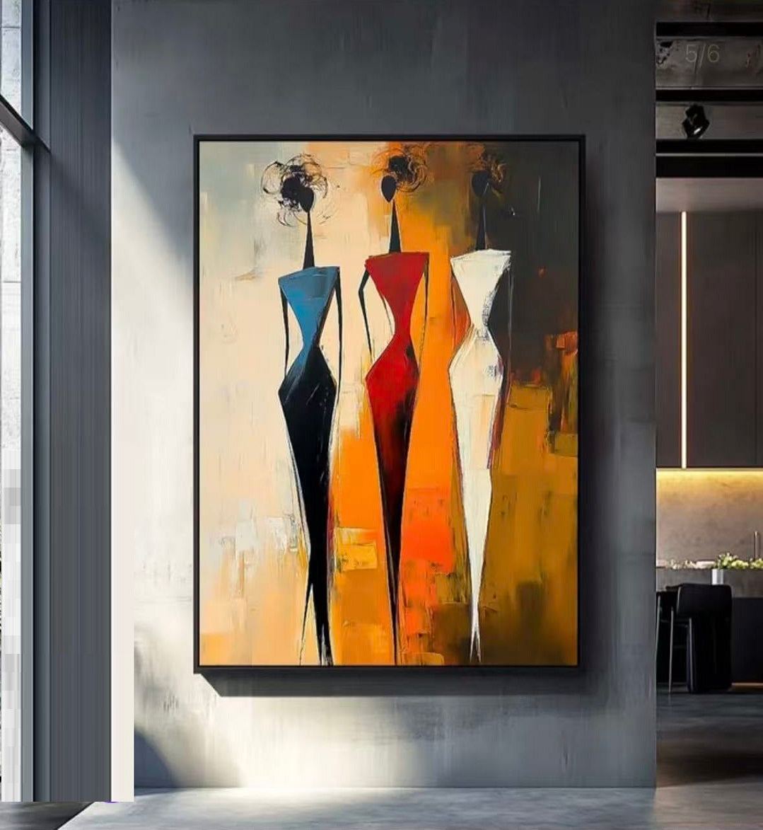 Modern Handcrafted Figure Painting Fine Wall Art For Home Decor MDP1086