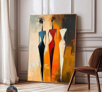 Modern Handcrafted Figure Painting Fine Wall Art For Home Decor MDP1086