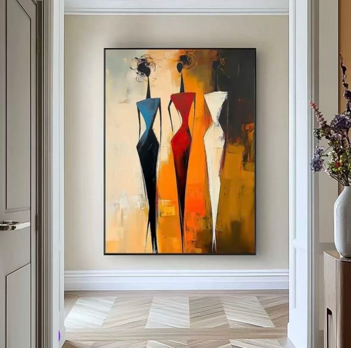 Modern Handcrafted Figure Painting Fine Wall Art For Home Decor MDP1086