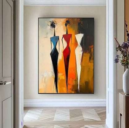 Modern Handcrafted Figure Painting Fine Wall Art For Home Decor MDP1086