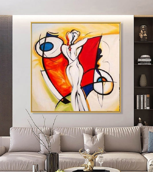 Modern Handcrafted Figure Painting Fine Wall Art For Home Decor MDP1087