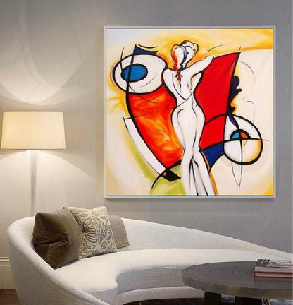 Modern Handcrafted Figure Painting Fine Wall Art For Home Decor MDP1087