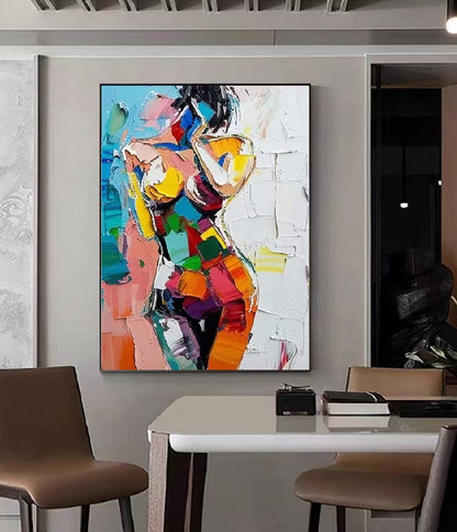 Modern Handcrafted Figure Painting Fine Wall Art For Home Decor MDP1088