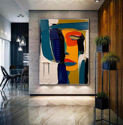 Modern Handcrafted Figure Painting Fine Wall Art For Home Decor AB1173