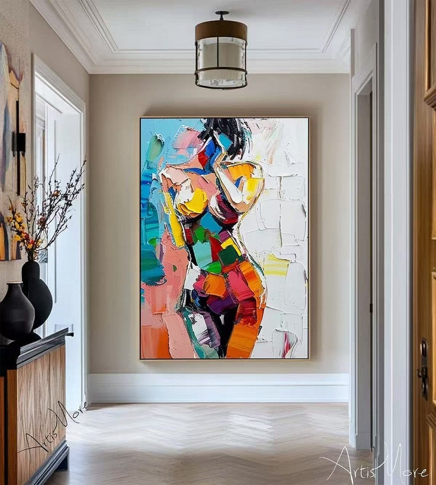 Modern Handcrafted Figure Painting Fine Wall Art For Home Decor MDP1088