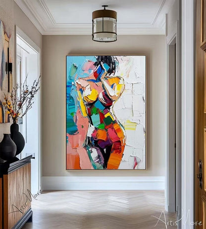 Modern Handcrafted Figure Painting Fine Wall Art For Home Decor MDP1088