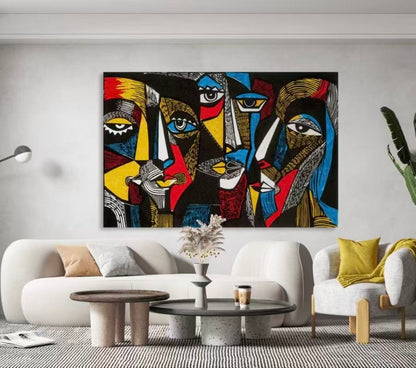 Modern Handcrafted Figure Painting Fine Wall Art For Home Decor AB1176
