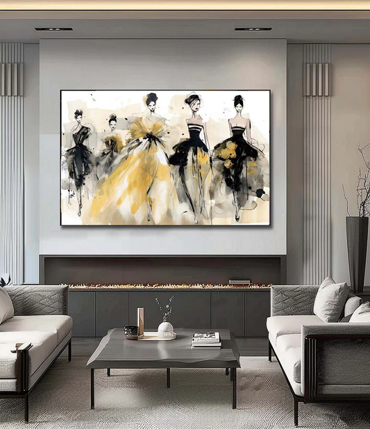 Modern Handcrafted Figure Painting Fine Wall Art For Home Decor MDP1090A