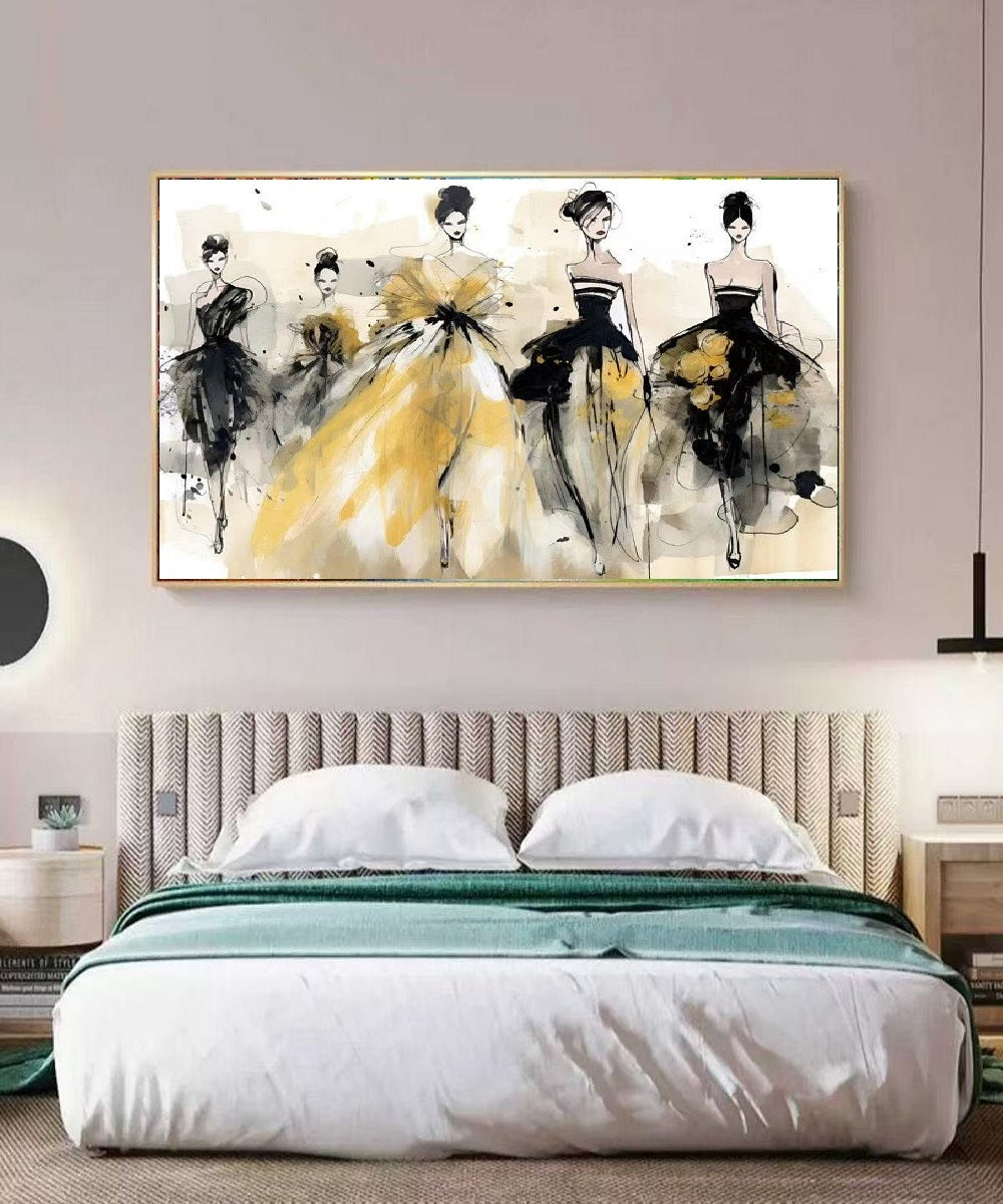 Modern Handcrafted Figure Painting Fine Wall Art For Home Decor MDP1090A