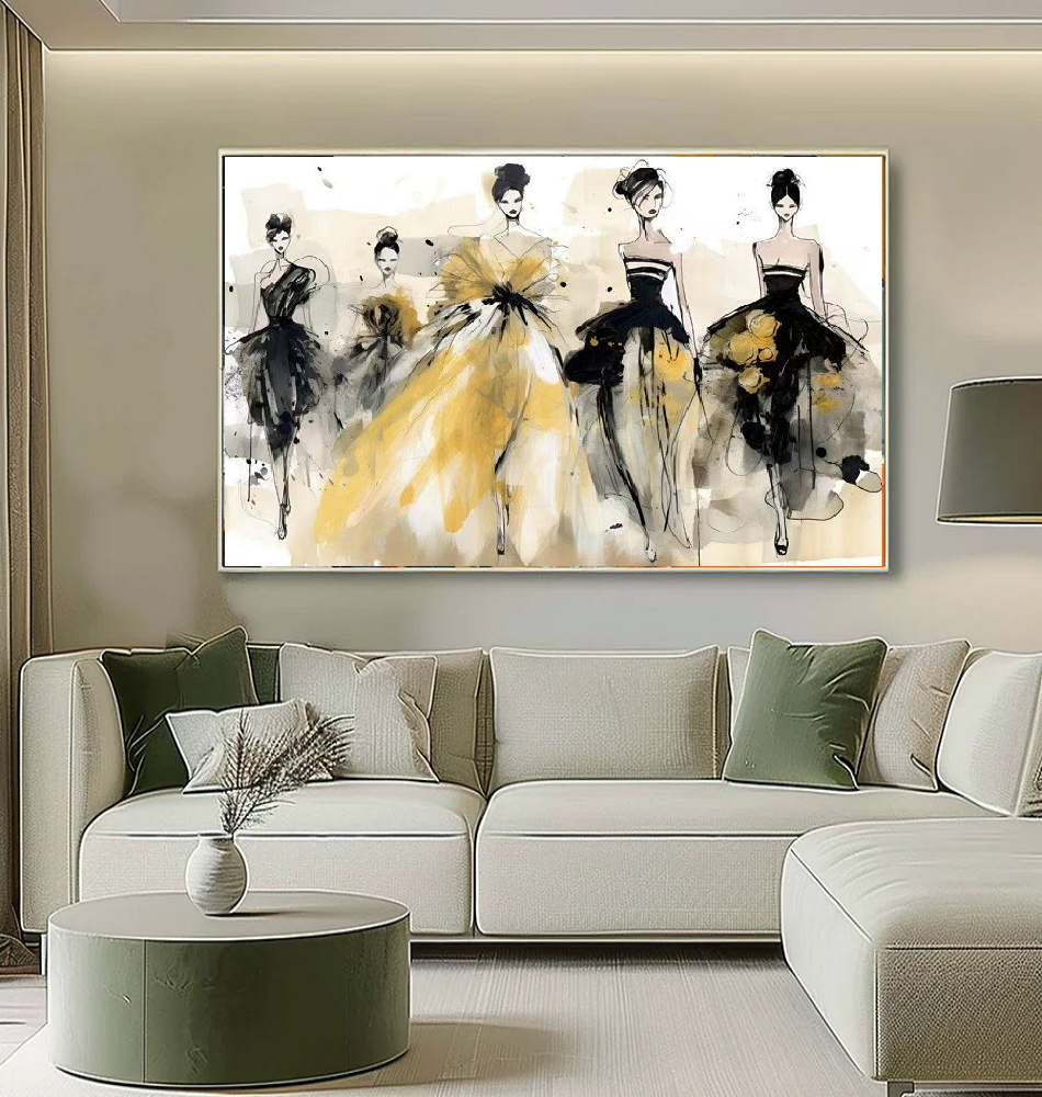 Modern Handcrafted Figure Painting Fine Wall Art For Home Decor MDP1090A