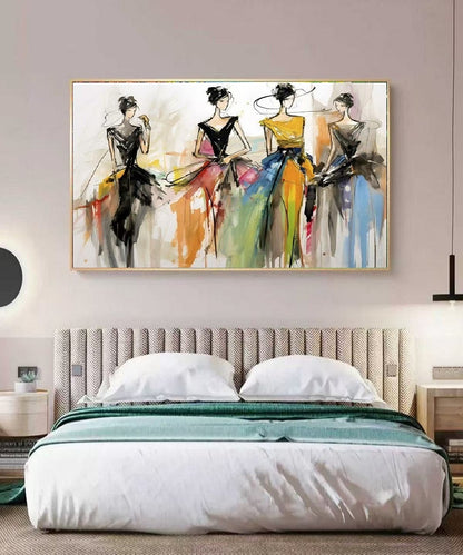 Modern Handcrafted Figure Painting Fine Wall Art For Home Decor MDP1090B