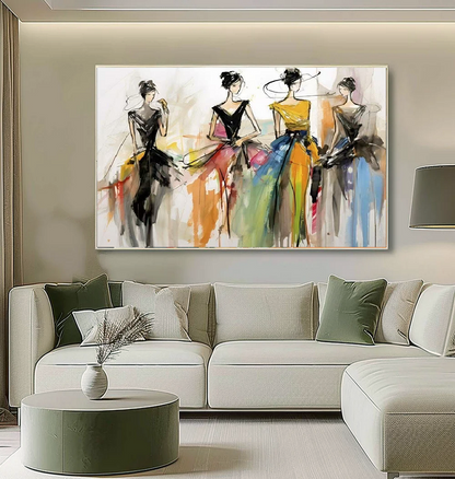 Modern Handcrafted Figure Painting Fine Wall Art For Home Decor MDP1090B