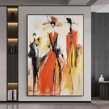 Modern Handcrafted Figure Painting Fine Wall Art For Home Decor MDP1090C