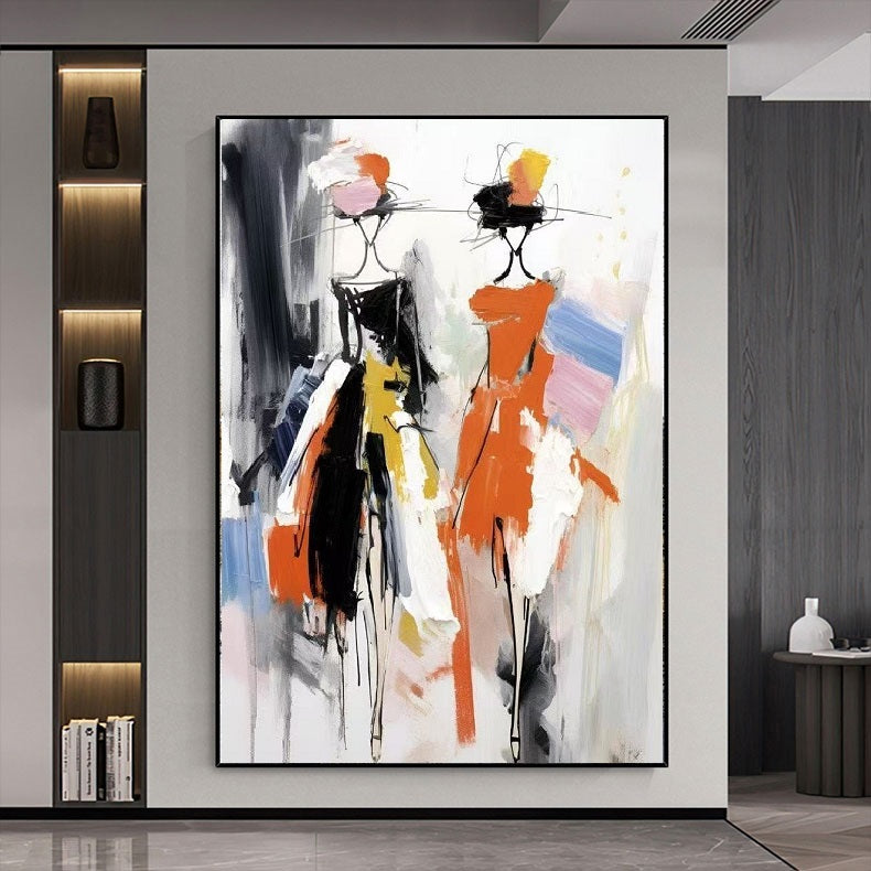Modern Handcrafted Figure Painting Fine Wall Art For Home Decor MDP1090D