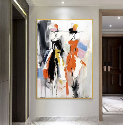 Modern Handcrafted Figure Painting Fine Wall Art For Home Decor MDP1090D