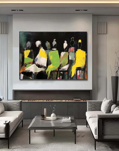 Modern Handcrafted Figure Painting Fine Wall Art For Home Decor MDP1091