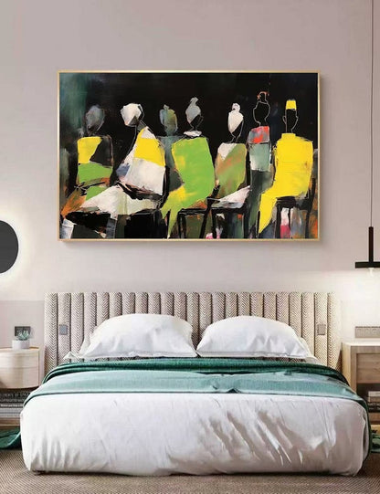 Modern Handcrafted Figure Painting Fine Wall Art For Home Decor MDP1091